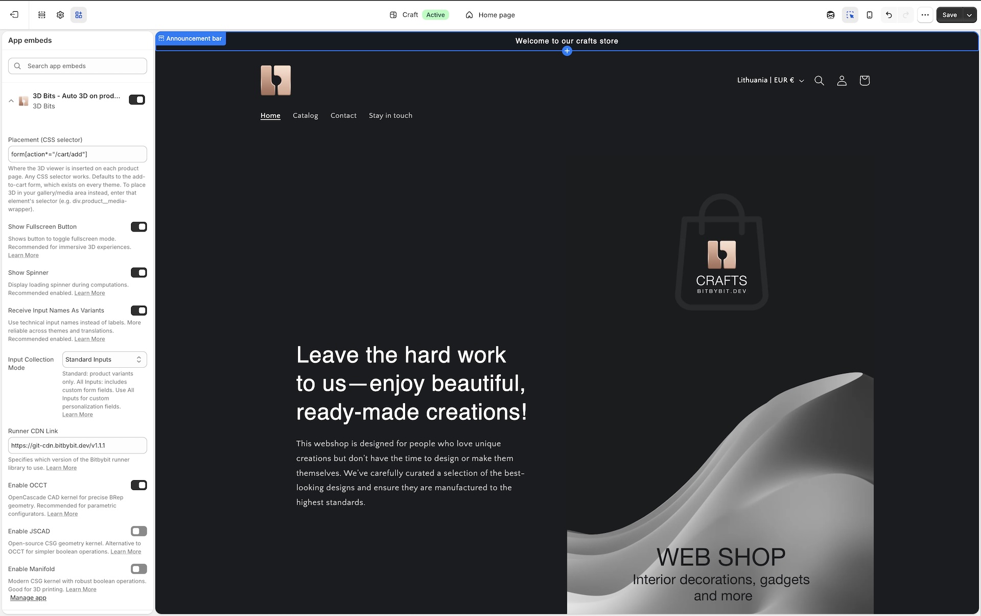 App Embed Save