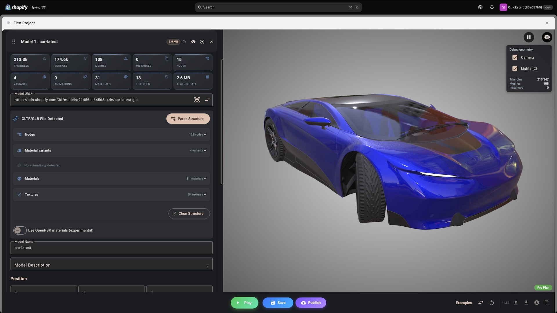 Composer Model Properties