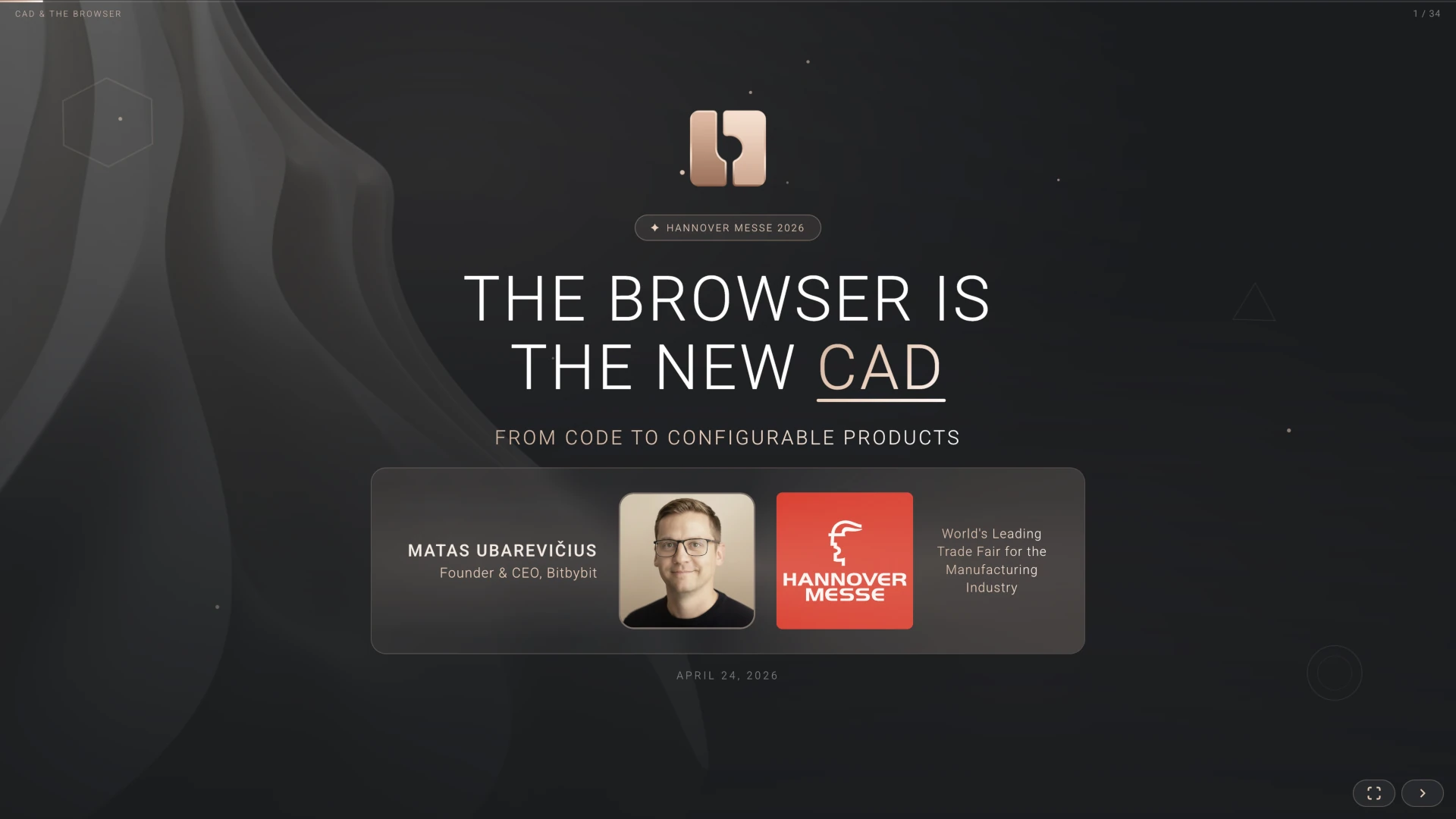 The Browser Is the New CAD - Hannover Messe 2026 Matas Ubarevičius at Hannover Messe 2026