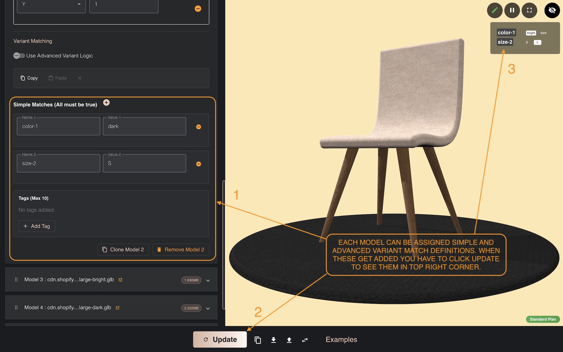 Viewer Editor Simple Variant Matching