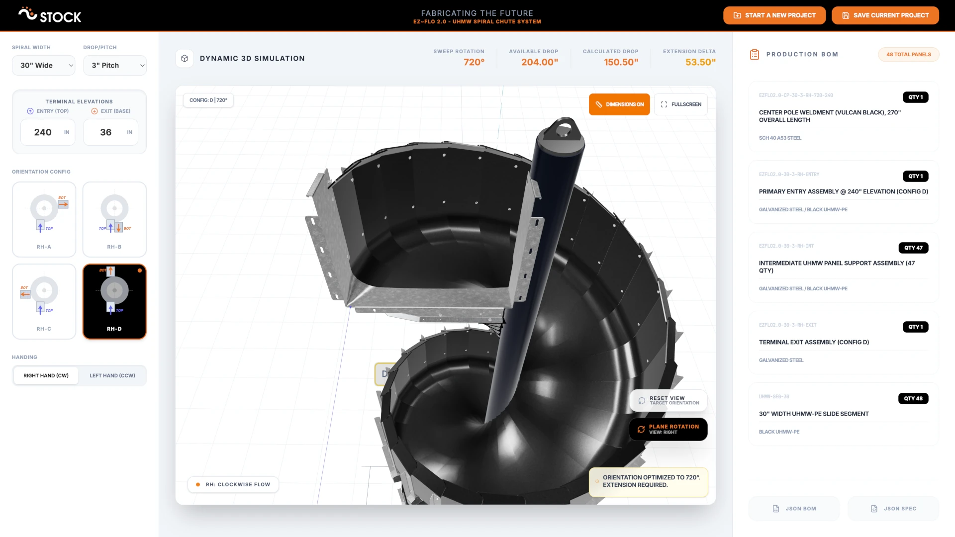 STOCKMHS spiral chute terminal configuration 1
