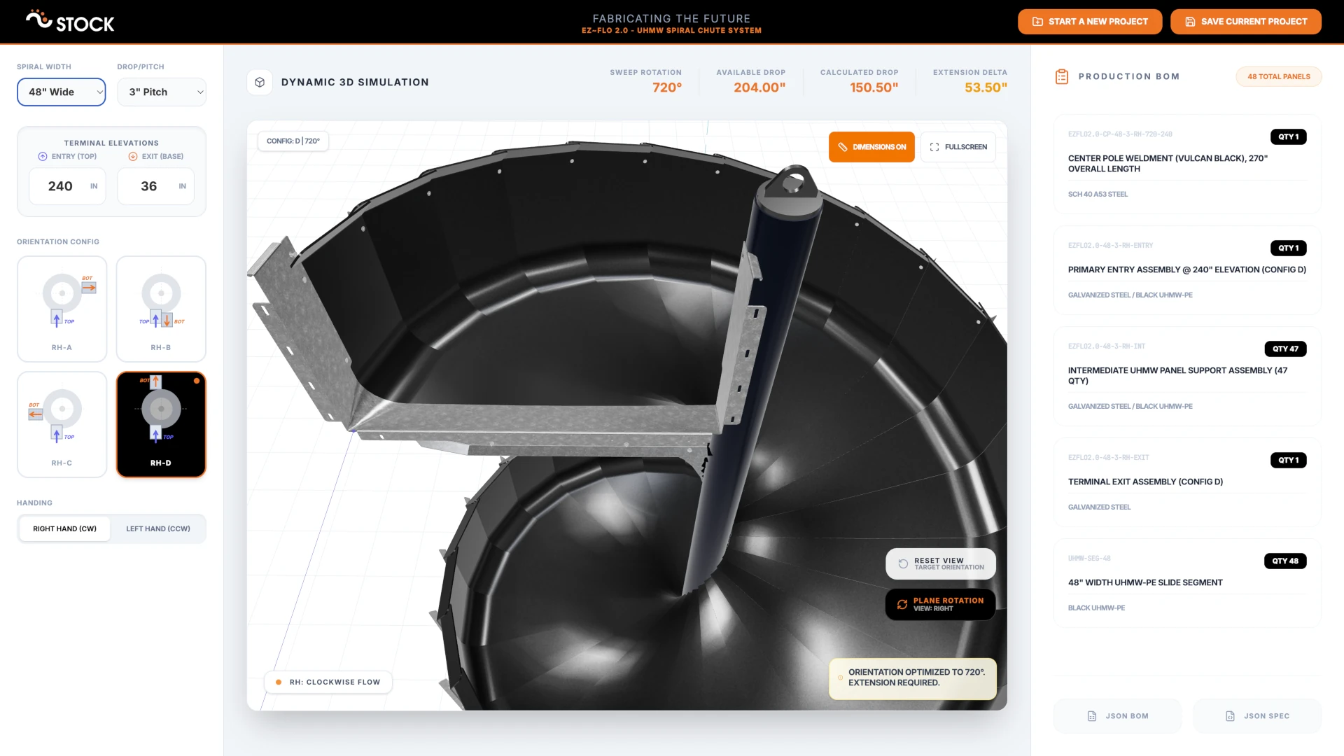 STOCKMHS spiral chute terminal configuration 2