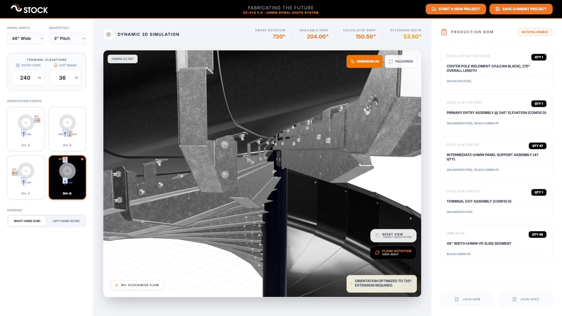 STOCKMHS spiral chute terminal configuration 3