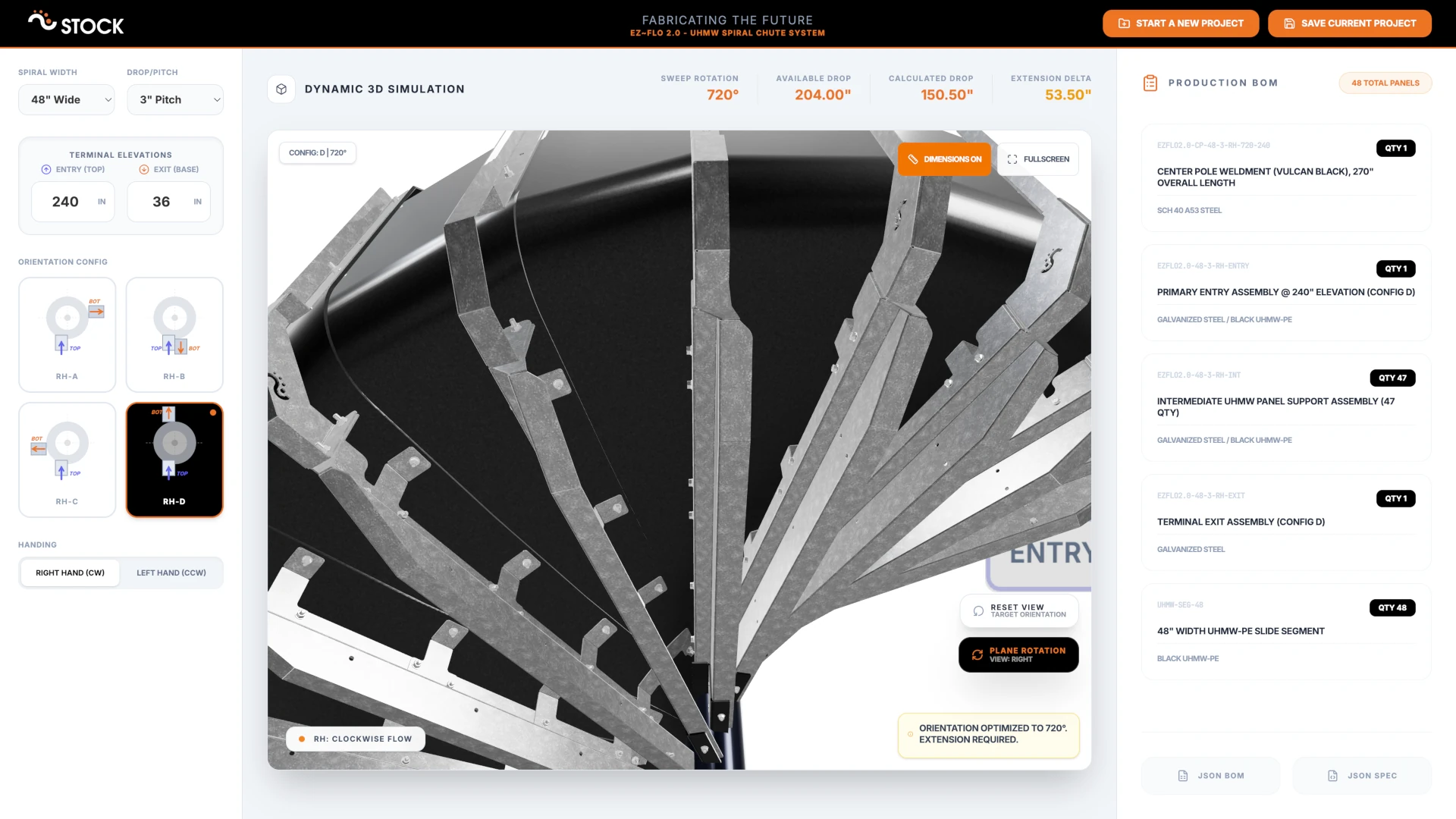 STOCKMHS spiral chute terminal configuration 4