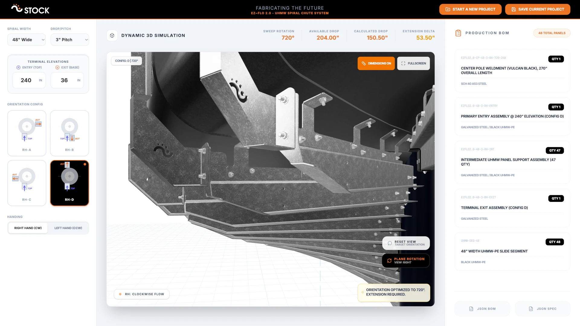 STOCKMHS spiral chute 3D model detail 1