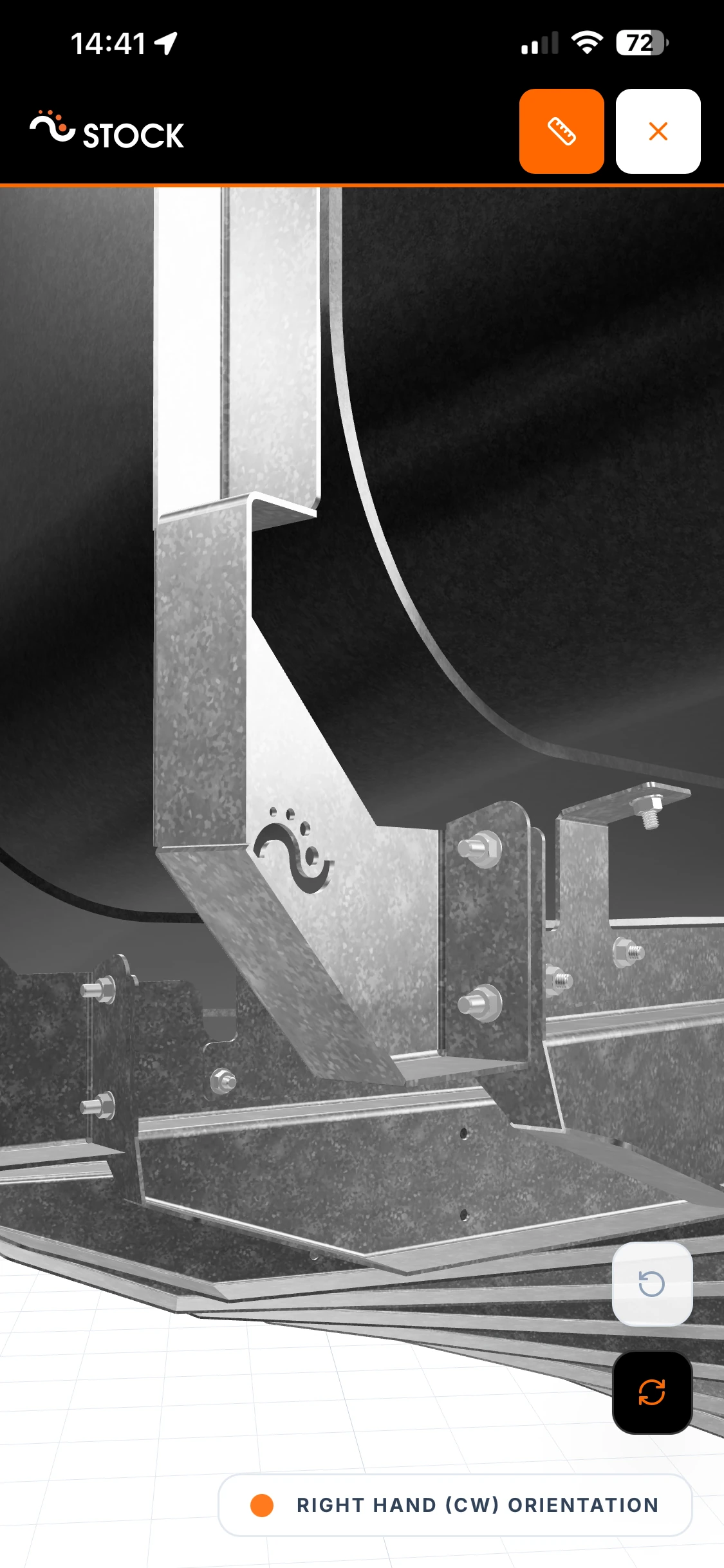 STOCKMHS spiral chute configurator mobile view 4