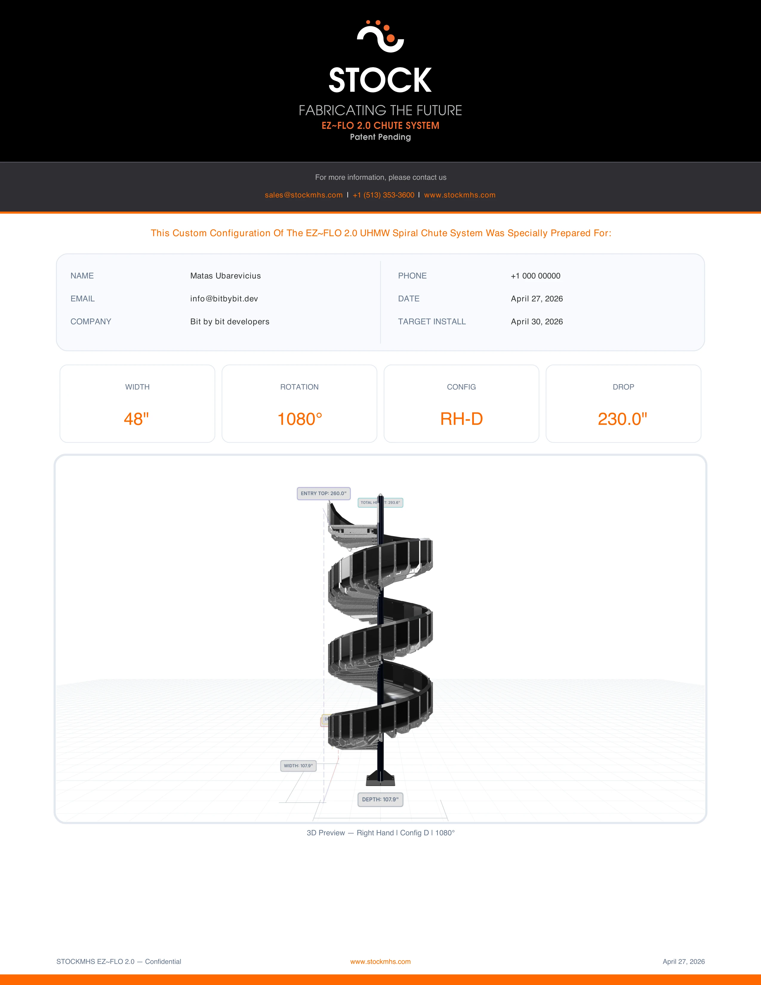 STOCKMHS spiral chute PDF report 1
