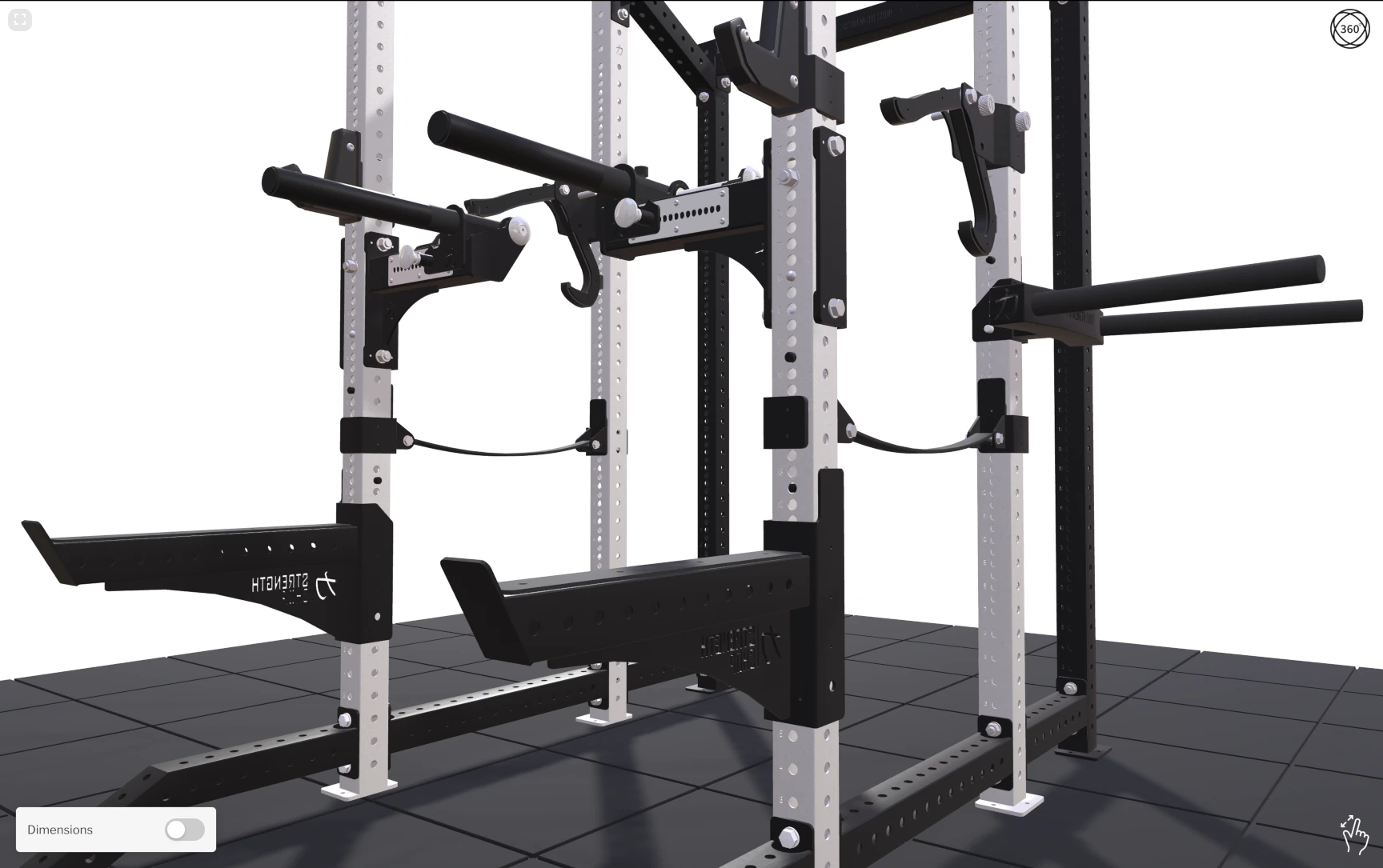 Strength Shop Riot MRR 75 Power Rack close-up detail 2