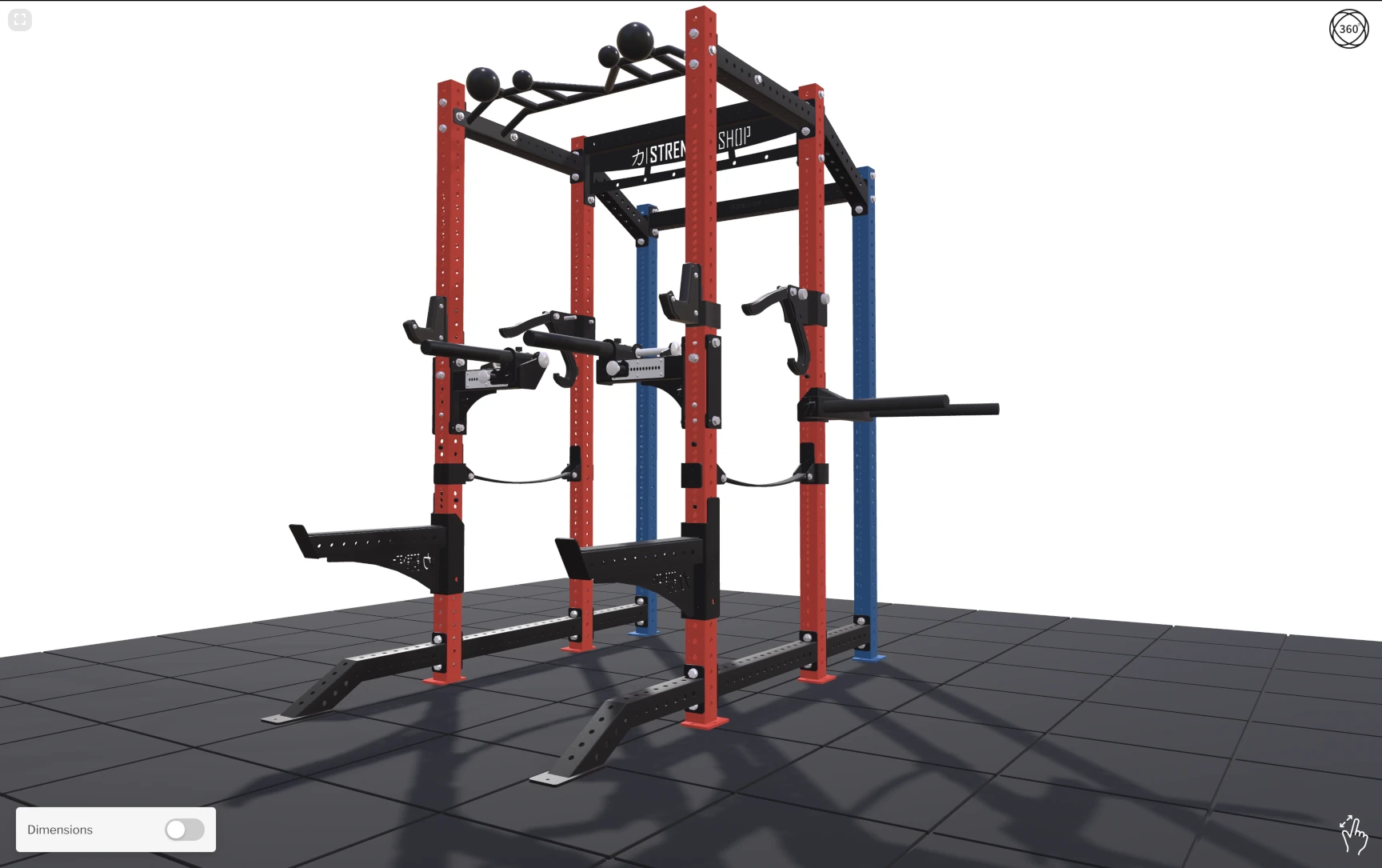Strengthshop custom UI with 3D configurator 3
