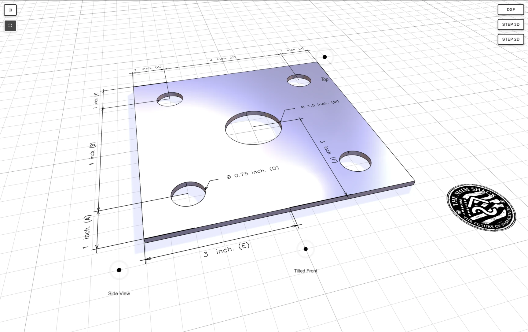 The Shim Shack configurator variant 4