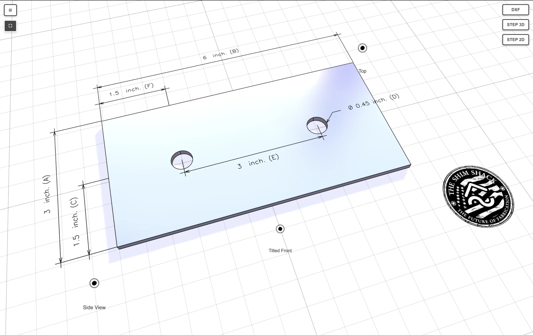The Shim Shack configurator variant 5